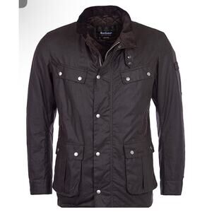 Barbour International Duke Wax Jacket Moto Rustic Brown Men's Sz M NWT $485
